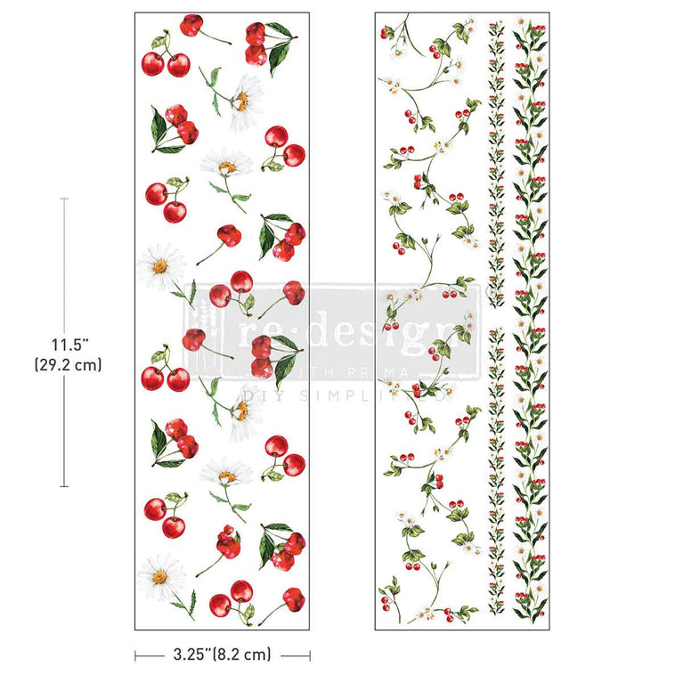 Daisy Cherry Delight Luxe Transfer - ReDesign with Prima