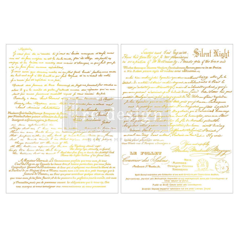 Gilded Noel Script Foil Middy Transfer by Kacha (Gold Foil) - ReDesign with Prima