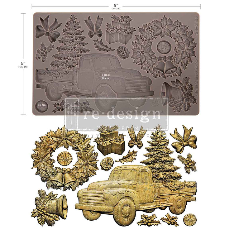 Country Christmas Delivery Decor Mould - ReDesign with Prima