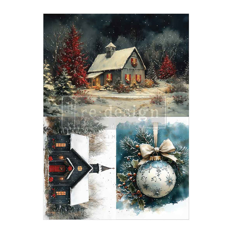 Silent Timber Memoirs A4 Decoupage Fiber Paper Pack - ReDesign with Prima