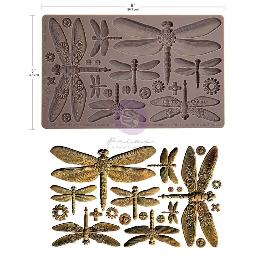 Machine Dragonflies Mould by Finnabair - Prima Marketing