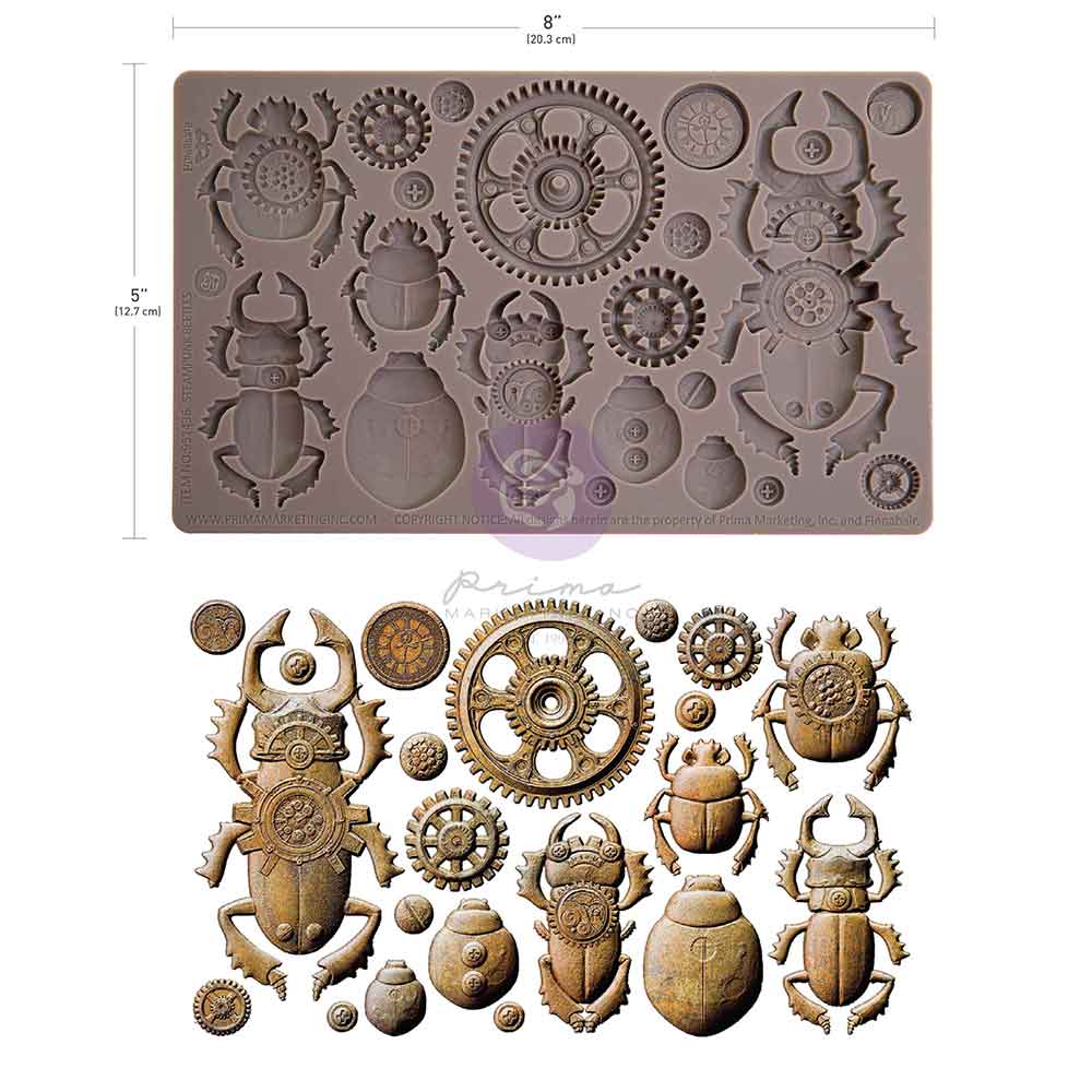 Steampunk Beetles Mould by Finnabair - Prima Marketing