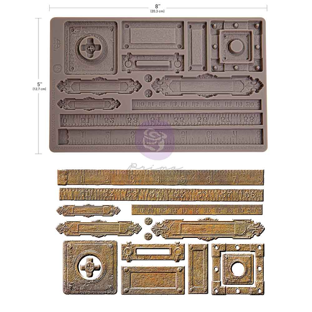 Tapes & Labels Mould by Finnabair - Prima Marketing