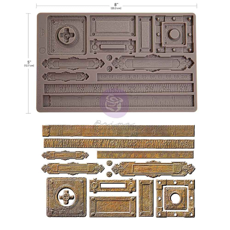 Tapes & Labels Mould by Finnabair - Prima Marketing
