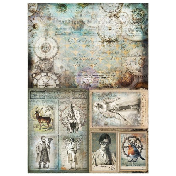 Finnabair A3 Steam & Frost Decoupage Sheet - Prima Marketing