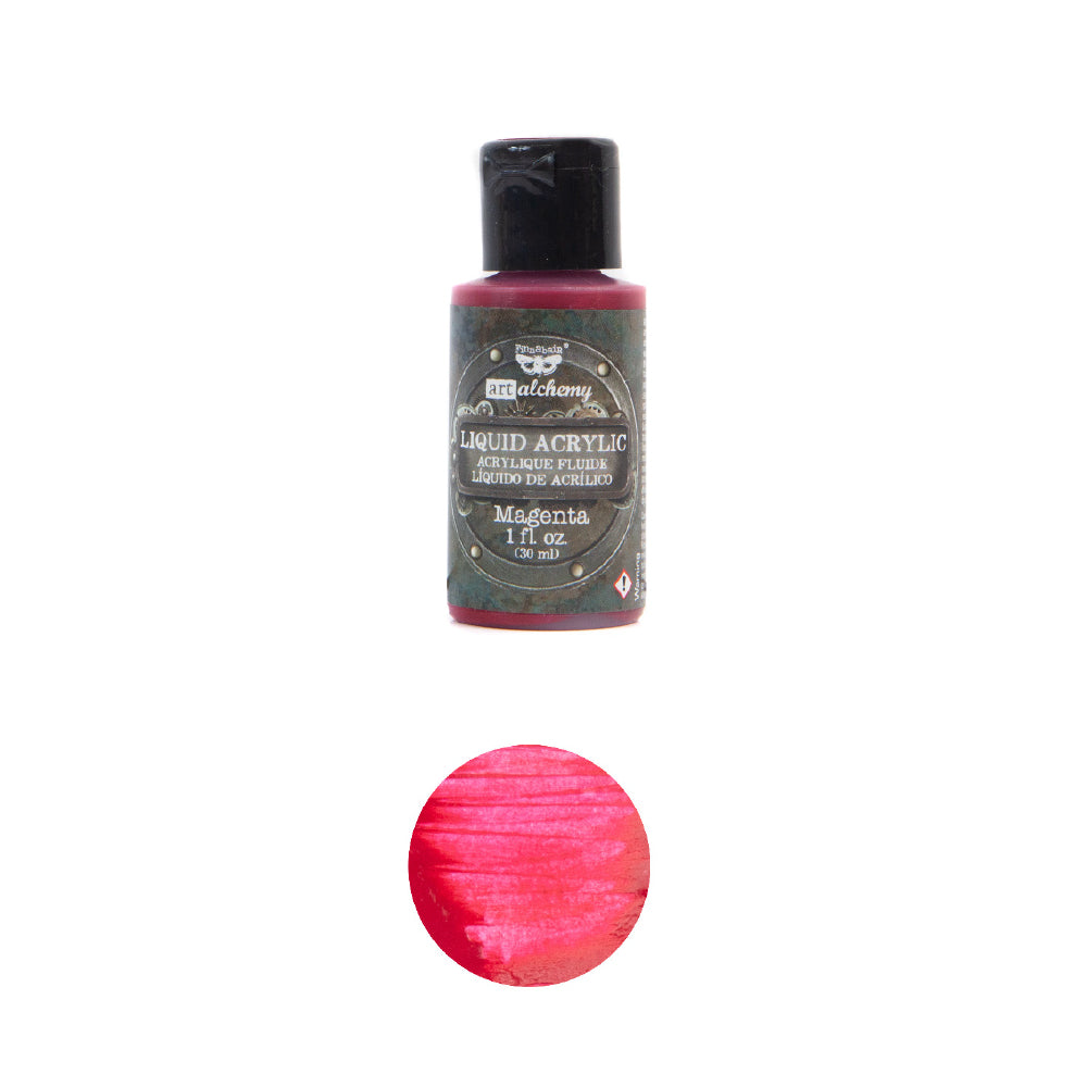 Magenta Liquid Acrylic 1Fl.Oz (30Ml) - ReDesign with Prima/Prima Marketing