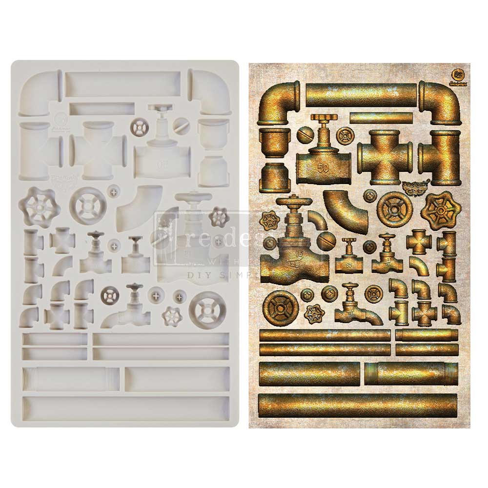 Rusty Pipeline Mould by Finnabair - ReDesign with Prima/Prima Marketing