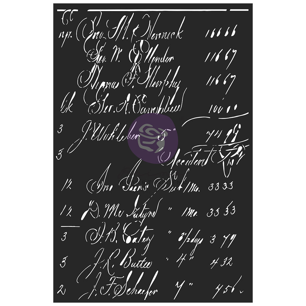 Calculations Stencil by Finnabair - ReDesign with Prima