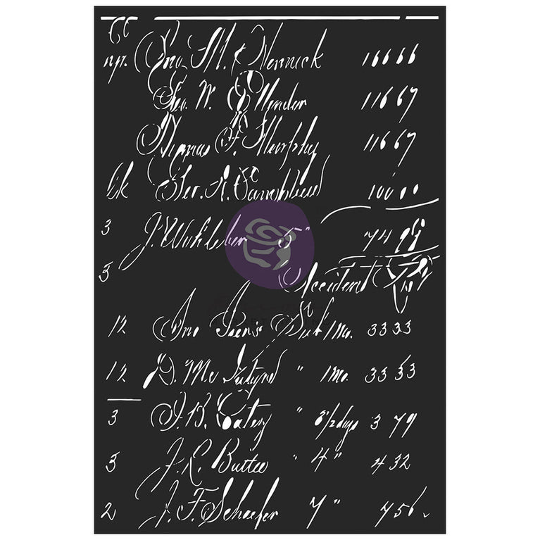 Calculations Stencil by Finnabair - ReDesign with Prima