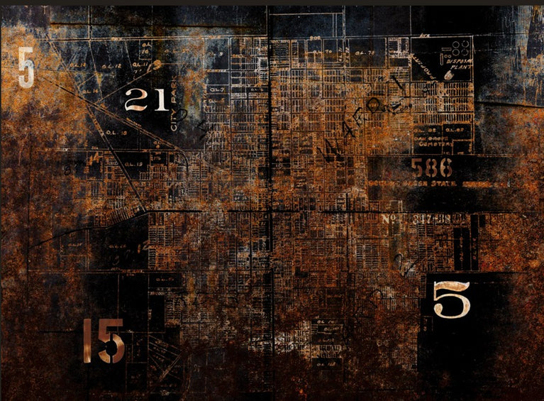 Industrial Map - Roycycled Decoupage Paper
