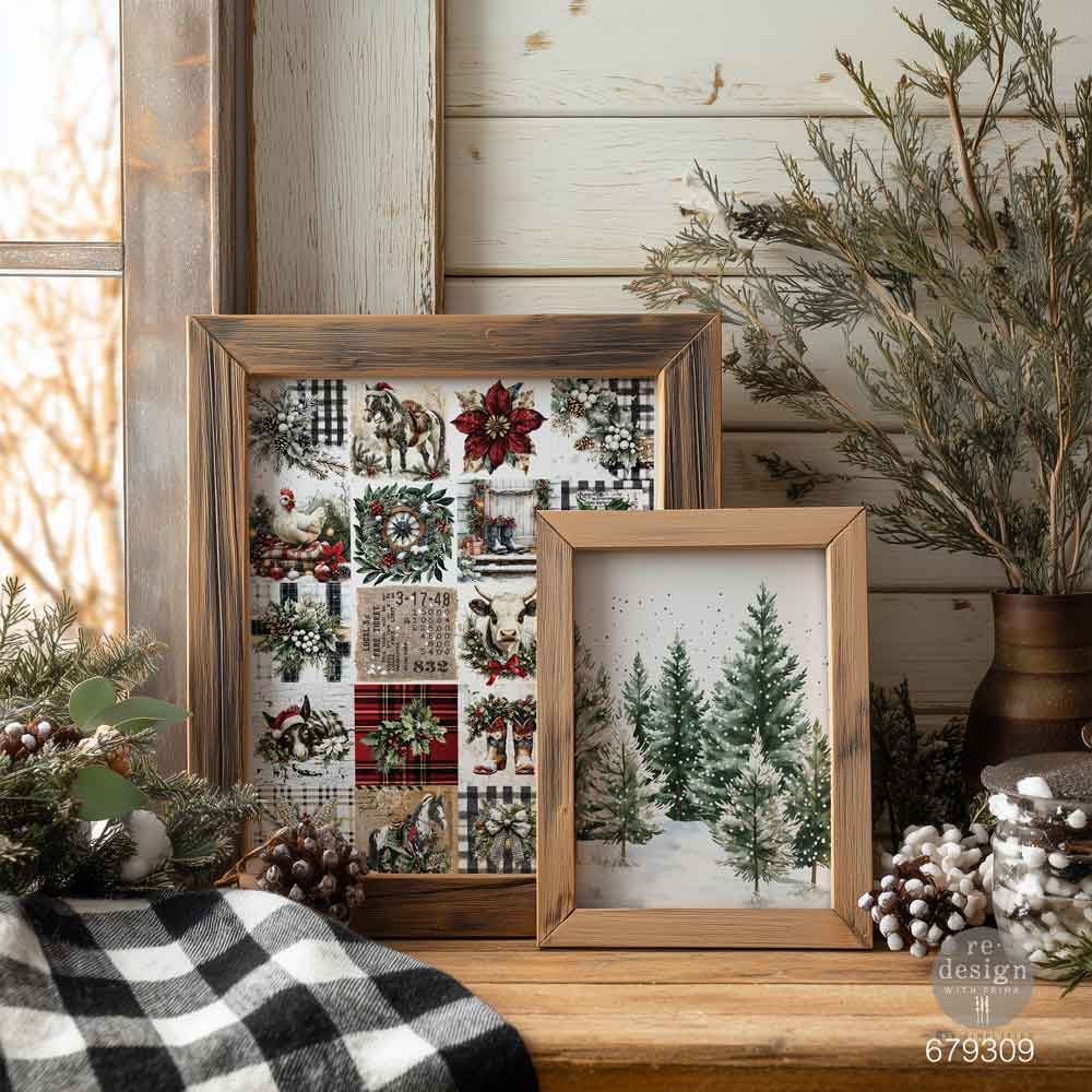Farmhouse Frost A4 Decoupage Fiber Paper Pack - ReDesign with Prima