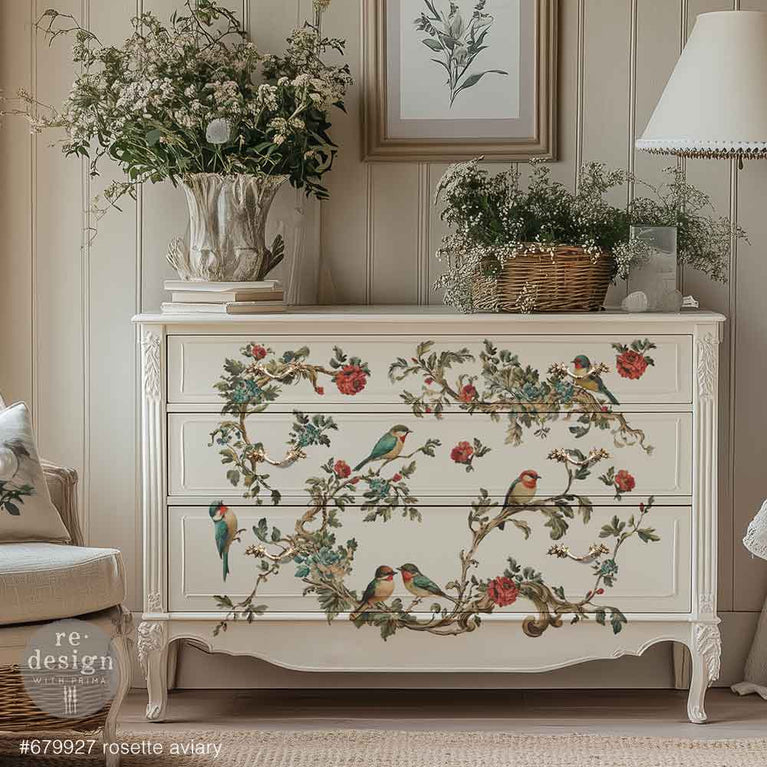 Rosette Aviary Decor Transfer - ReDesign with Prima