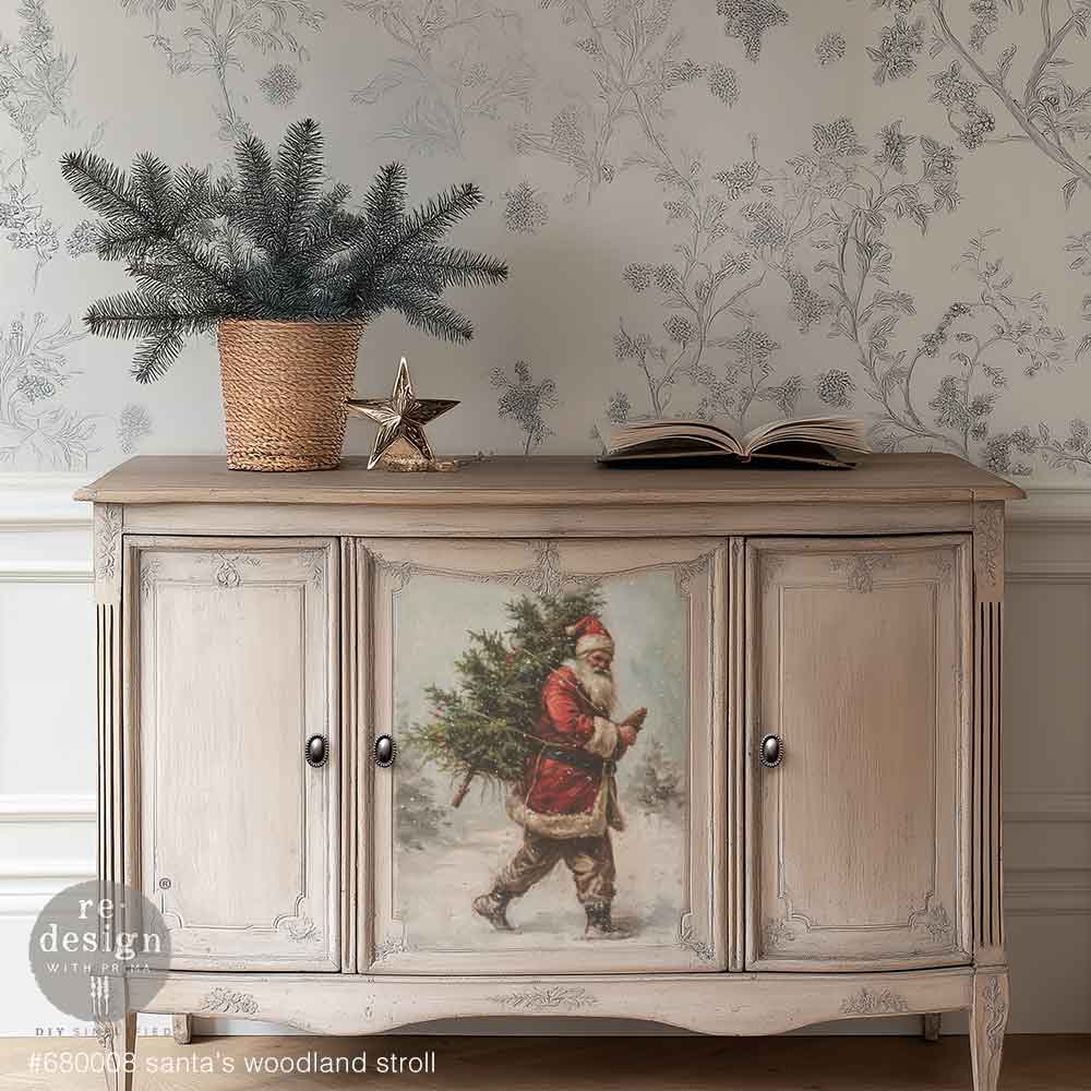 Santa's Woodland Stroll A3 Decoupage Fiber Pack - ReDesign with Prima