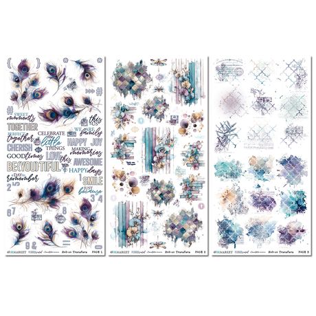 49 & Market Plume & Petal Blendable Rub-On Transfer Set - NTS