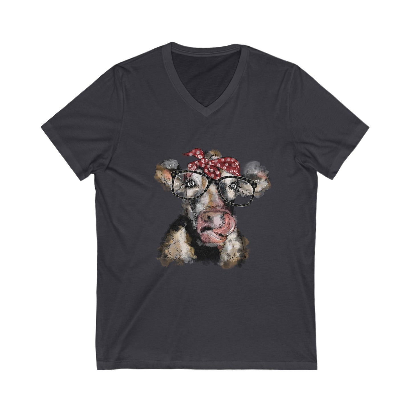 Unisex Cow Bandana Tee