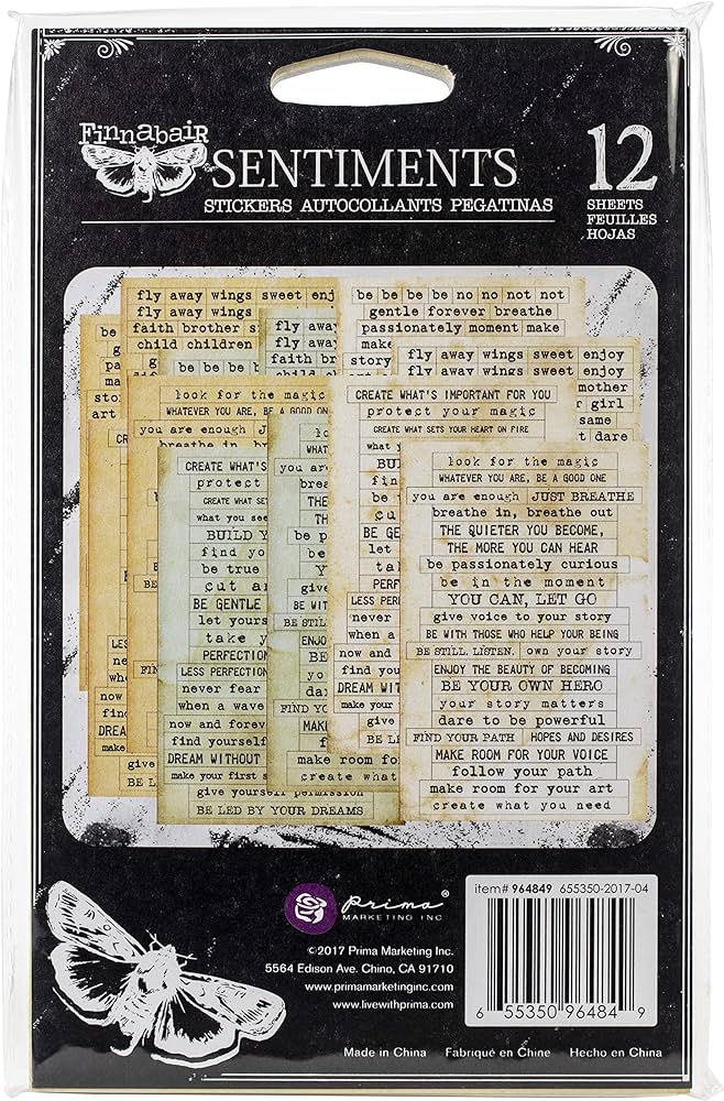 Planner Sticker Pad Sentiments - Prima Marketing