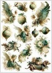 Vintage Victorian Christmas Transfer (3 Pack) - LaBlanche
