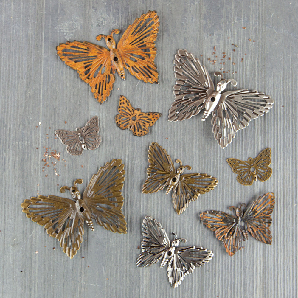 Mechanicals Grungy Butterflies - Prima Marketing