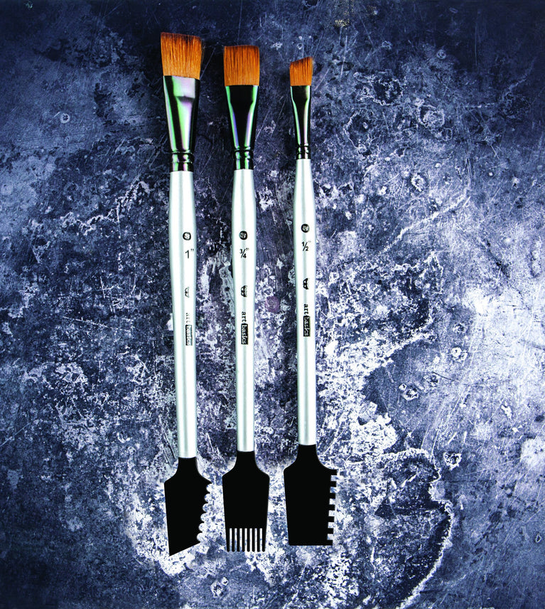 Texture Brushes Set 1 by Finnabair (3 PCS) (Double-Sided) - ReDesign with Prima/Prima Marketing