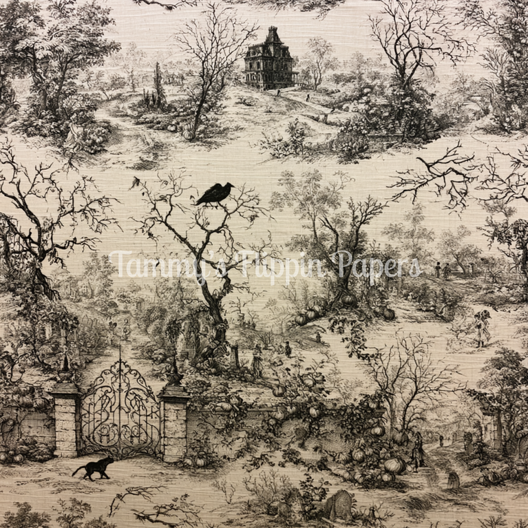 All Hollows Toile Tissue Paper - Flippin Furniture