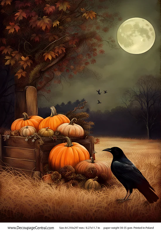 The Crow Rice Paper (DC106) - Decoupage Central