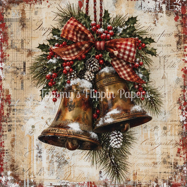 Bells of Winter Decoupage Paper - Flippin Furniture