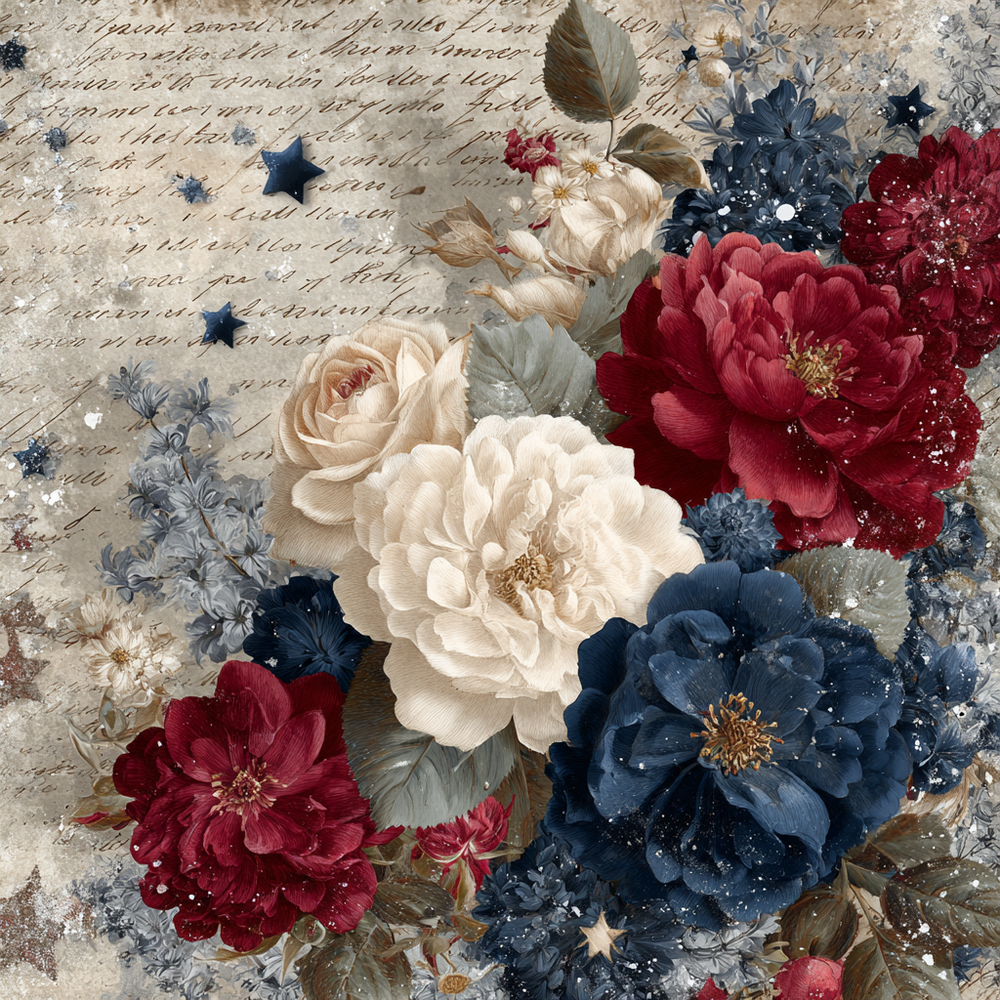 Blooming Americana Tissue Paper - Flippin Furniture