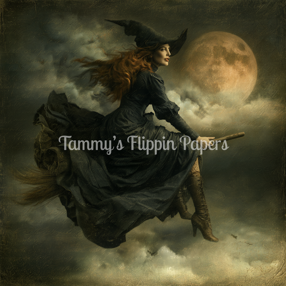 Broomstick Beauty Decoupage Paper - Flippin Furniture