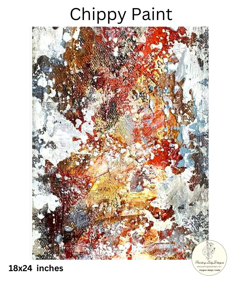 Chippy Paint Decoupage Paper - Painting Lady Designs