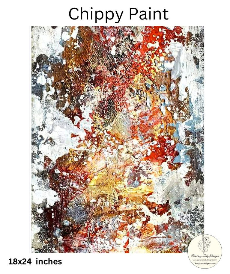 Chippy Paint Decoupage Paper - Painting Lady Designs