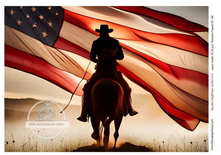 The Ultimate Cowboy Rice Paper (DC146)- Decoupage Central
