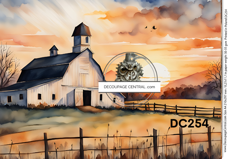Amish Sunset Decoupage Paper - Decoupage Central