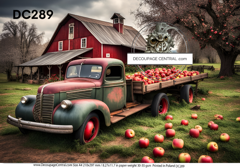 The Apple Truck Rice Paper (DC289)- Decoupage Central