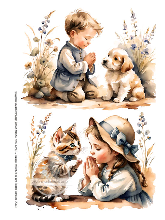 Special Friends Rice Paper (DC333)- Decoupage Central