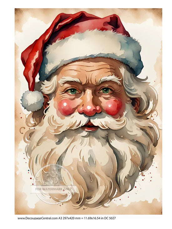Front Door Santa Rice Paper - Decoupage Central