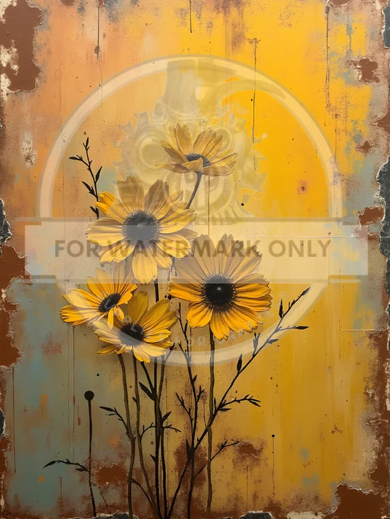 Patina Flowers Rice Paper (DC630) - Decoupage Central