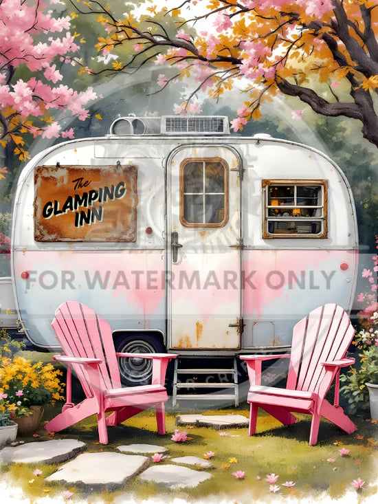 The Glamping Inn Rice Paper (DC727)- Decoupage Central