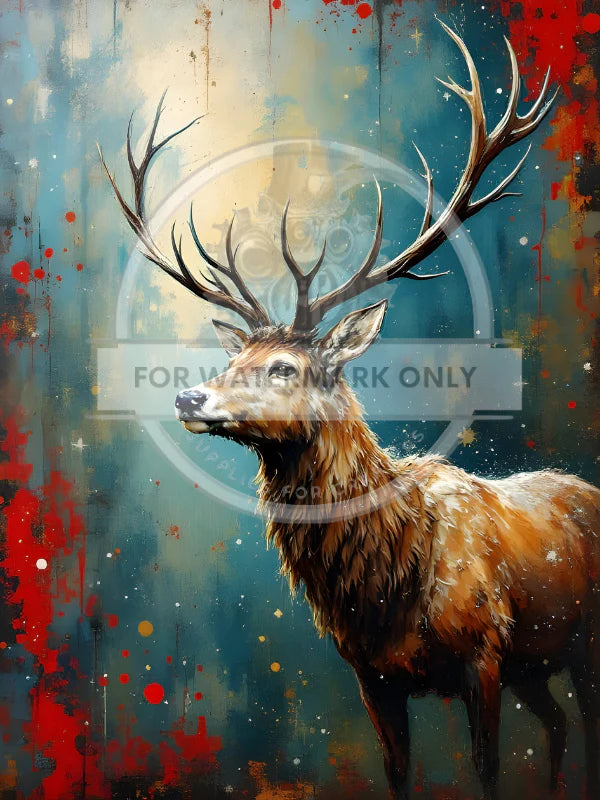 Stag on Patina Rice Paper (DC809) - Decoupage Central