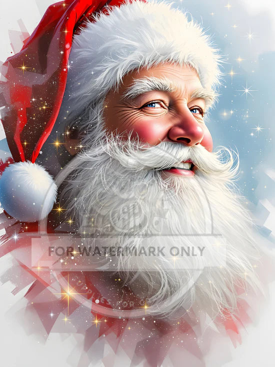 Sparkle Santa Rice Paper - Decoupage Central