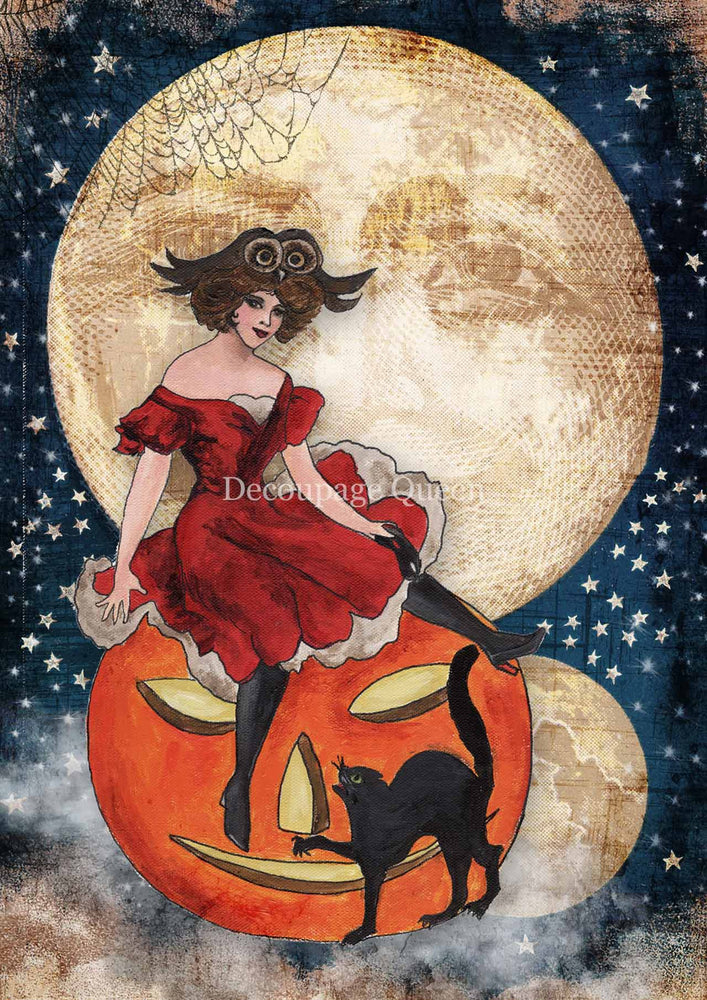 Vintage Witch Rice Paper - Decoupage Queen