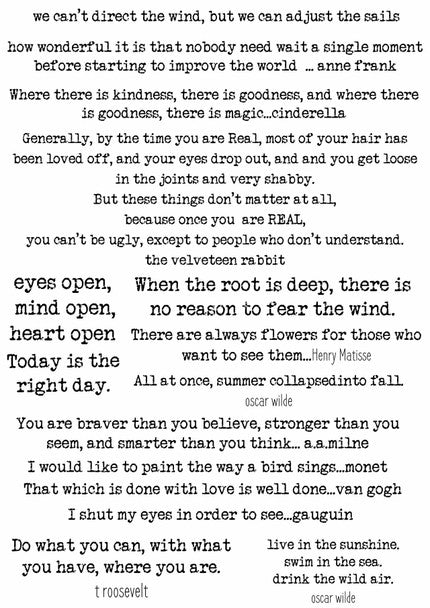 Ellen J. Goods - Favorite Quotes Rice Paper - Decoupage Queen