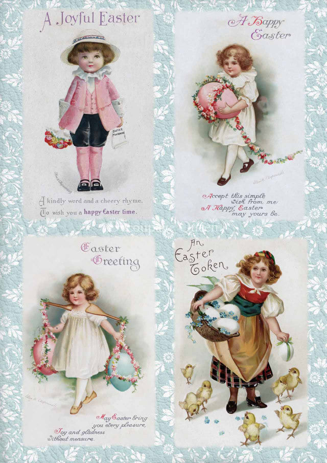 Easter Kids Rice Paper - Decoupage Queen
