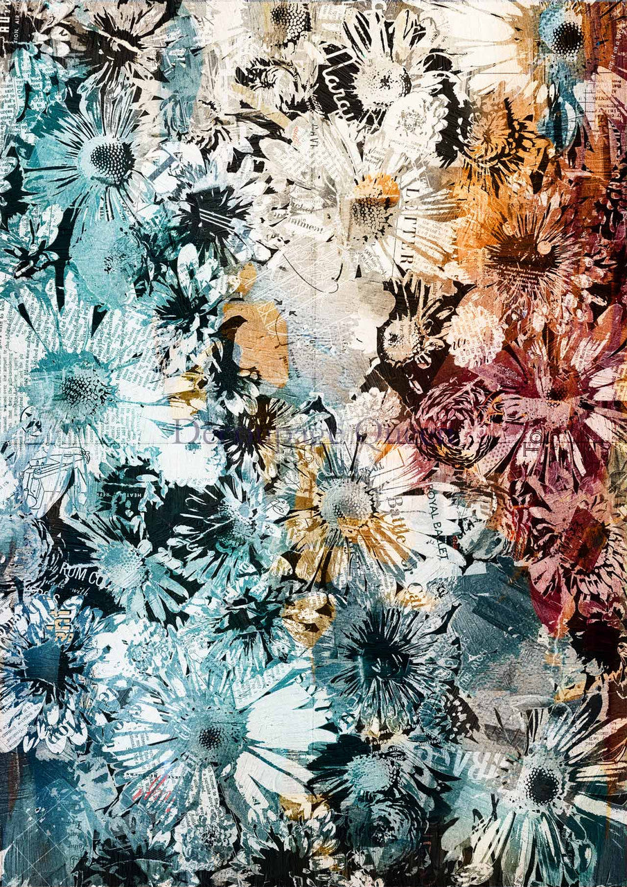 Andy Skinner - Floral Collage Rice Paper - Retired