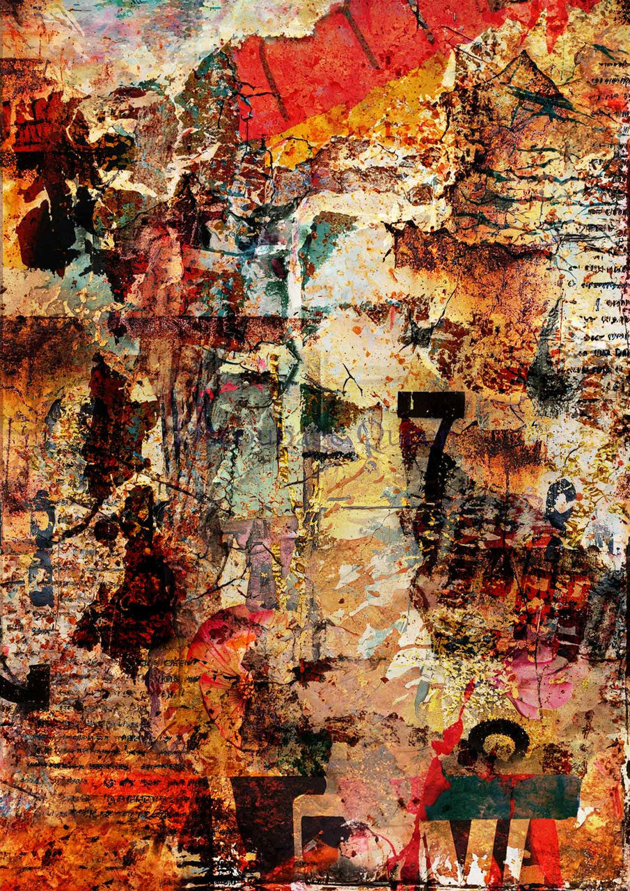 Andy Skinner - Mixed Collage Rice Paper - Retired - Decoupage Queen