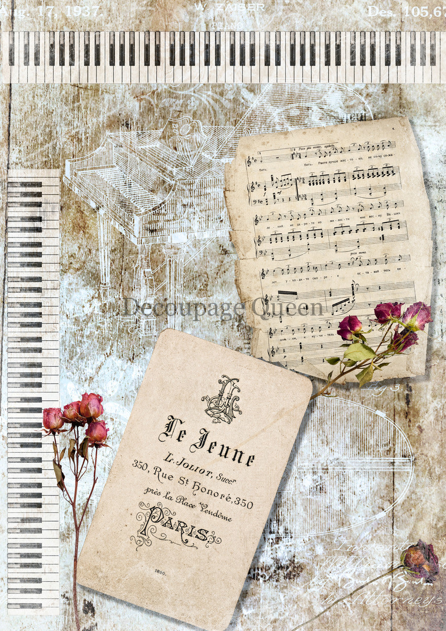 Le Jeune Background Rice Paper - Decoupage Queen