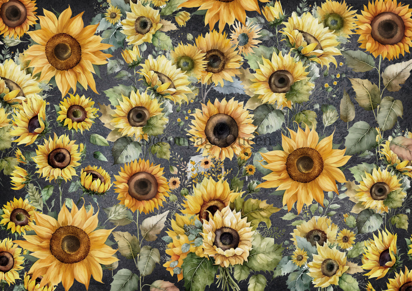 Field of Sunflowers Rice Paper - Decoupage Queen