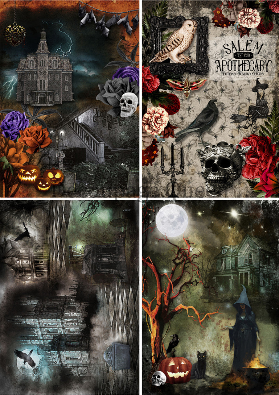 Halloween 4 Pack Rice Paper (Ltd. Edition) - Decoupage Queen
