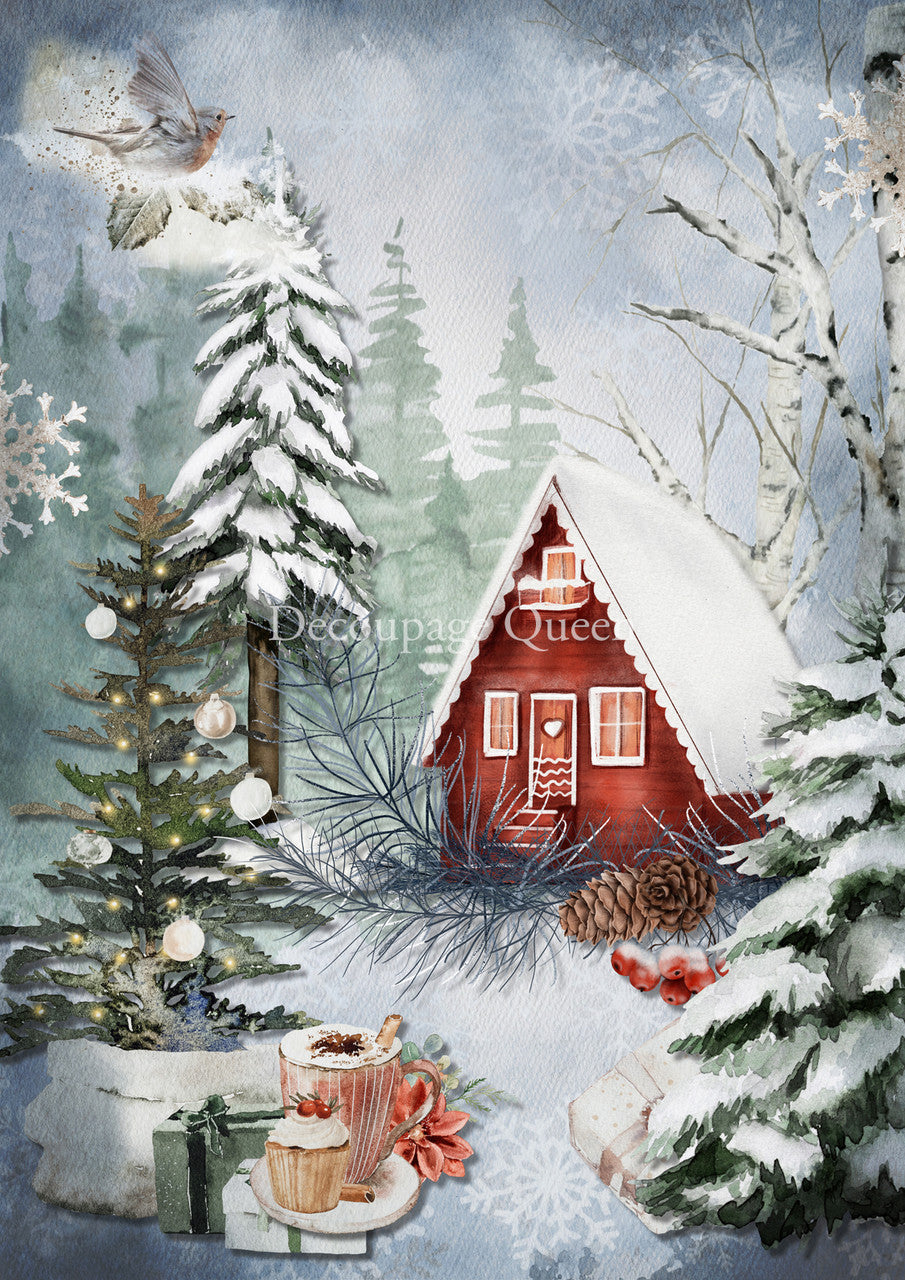 Cozy Cottage Rice Paper - Decoupage Queen
