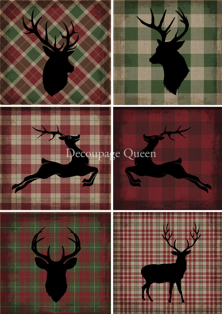 Christmas Plaid Rice Paper- Decoupage Queen
