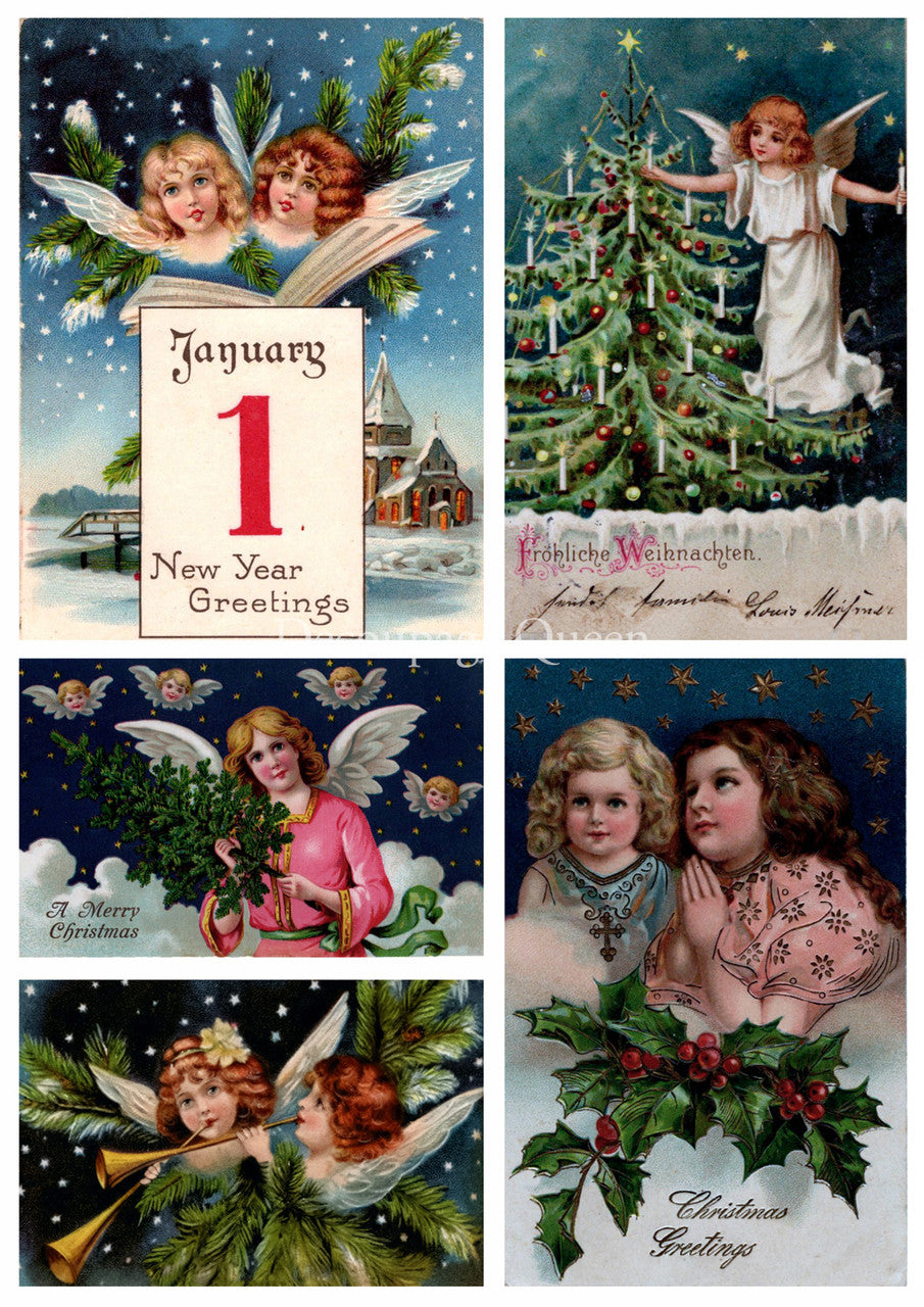 Starry Cherubs Rice Paper- Decoupage Queen